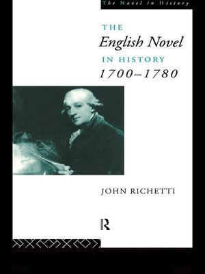 cover image of The English Novel in History 1700-1780